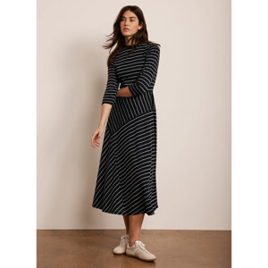 Mint Velvet Navy Striped Midi Dress